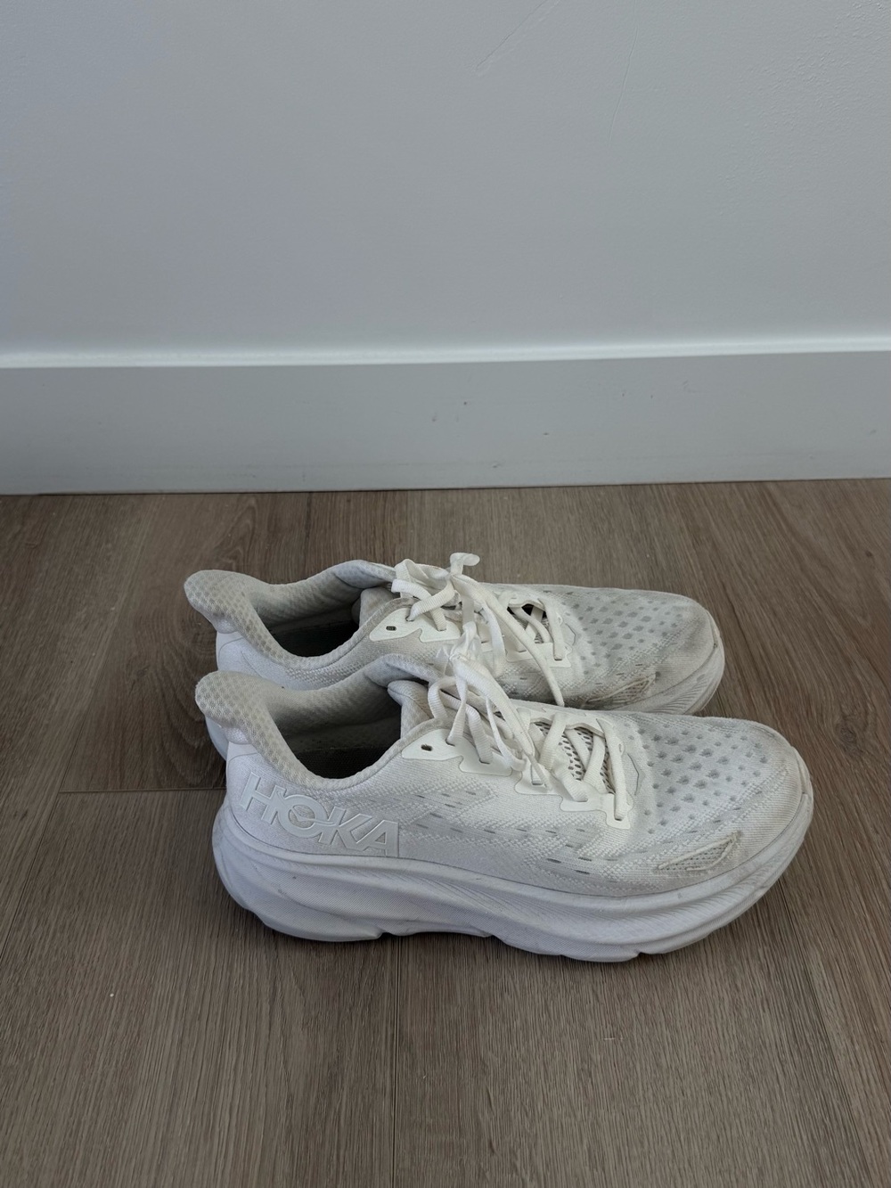Hoka White Women's Athletic Running Shoes